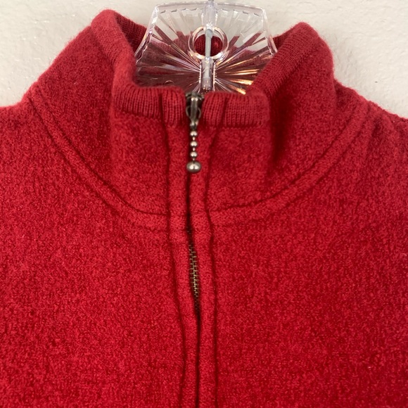 Woolrich 100% Wool Ruby Red Zip Up Vest - Picture 7 of 9